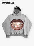High quality Lip Teeth Hoodie