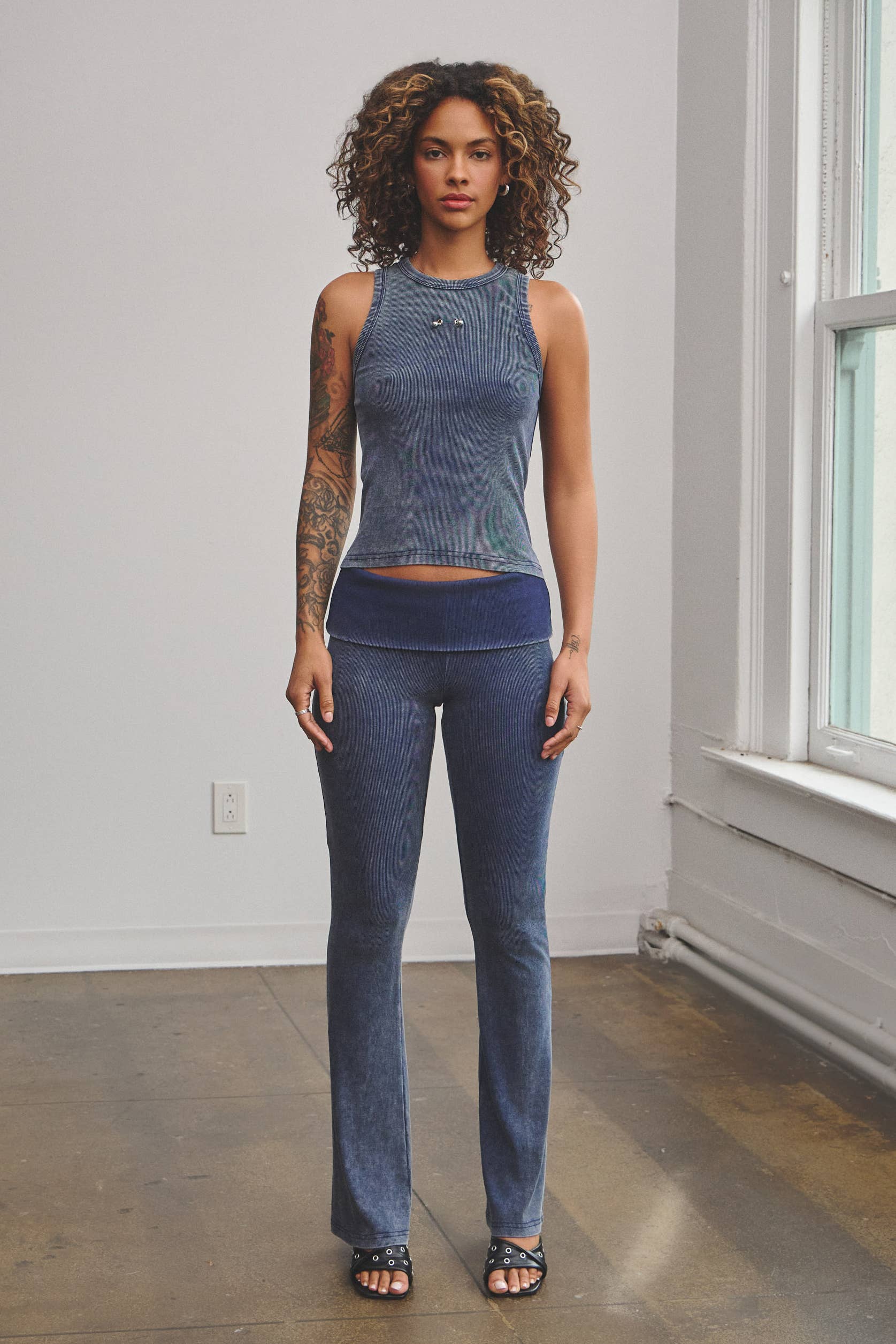 Blue Wave Flared Broek