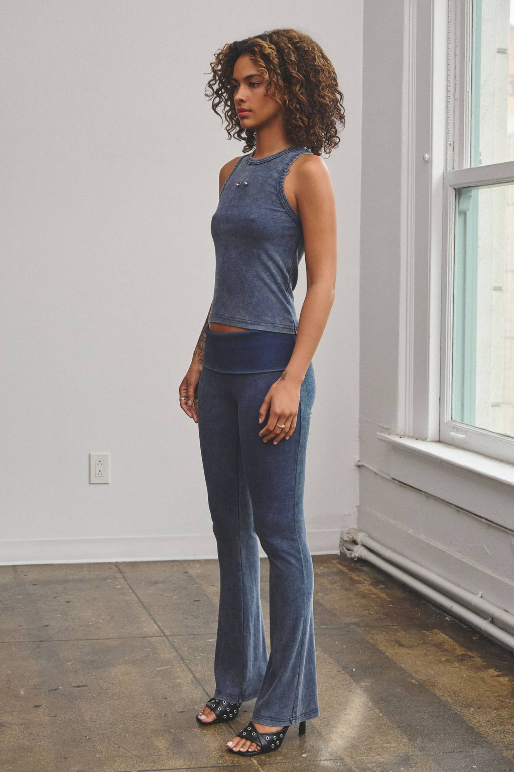 Blue Wave Flared Broek